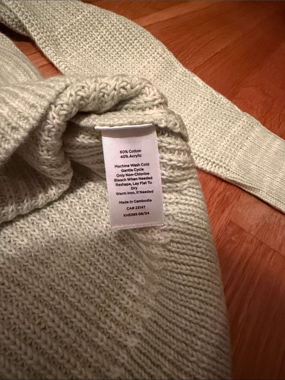 Talbots Light Green Half-Zip Cowl Sweater - Picture 4 of 9